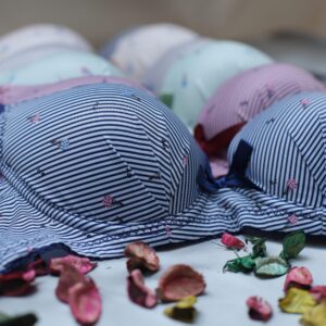 printed cotton padded bra panty set