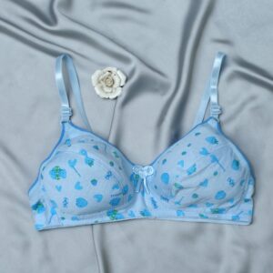 printed cotton non padded bra