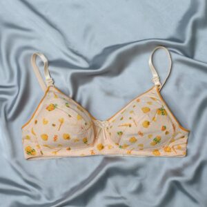 printed cotton non padded bra