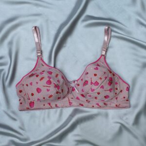 printed cotton non padded bra