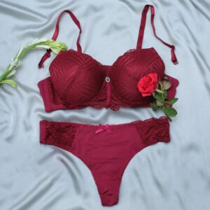 luxe lace padded bra set