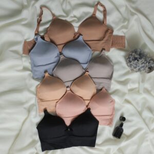 noir elegance full coverage light padded bra – ultra soft & supportive