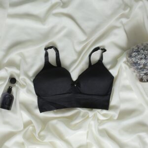 noir elegance full coverage light padded bra – ultra soft & supportive