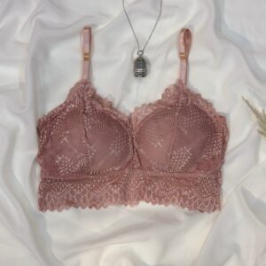 mauve lace bralette