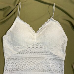white lace camisole top