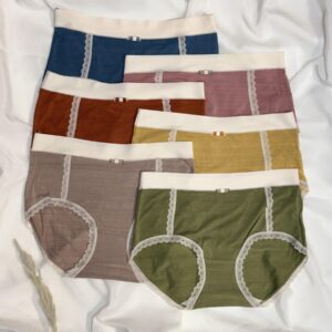 high waisted lace trim panty collection