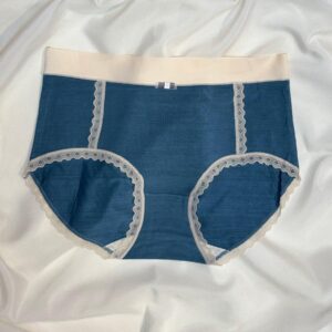 high waisted lace trim panty collection