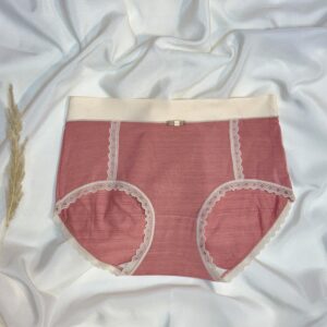 high waisted lace trim panty collection