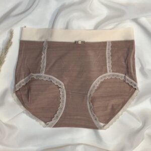 high waisted lace trim panty collection